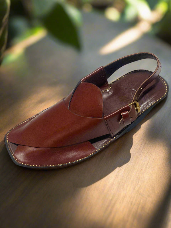 Brown Upper Touch Peshawari Chappal