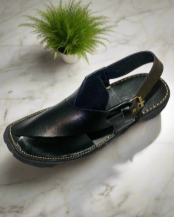 Premium Black Chappal